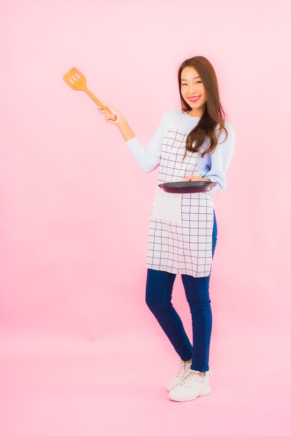 Redsun Textile White Plaid Apron