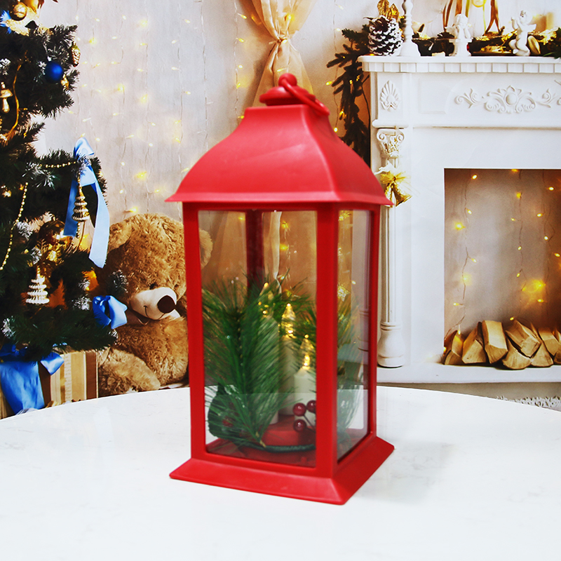 3L warm white LED lantern light red lantern