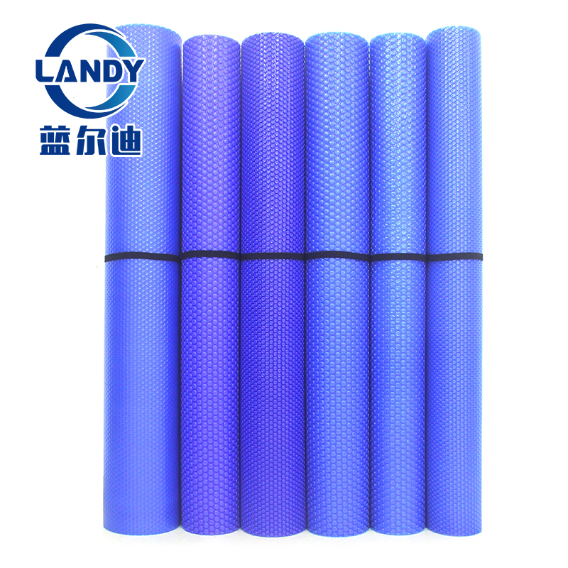 Solar round bubble swimming pool cover blue