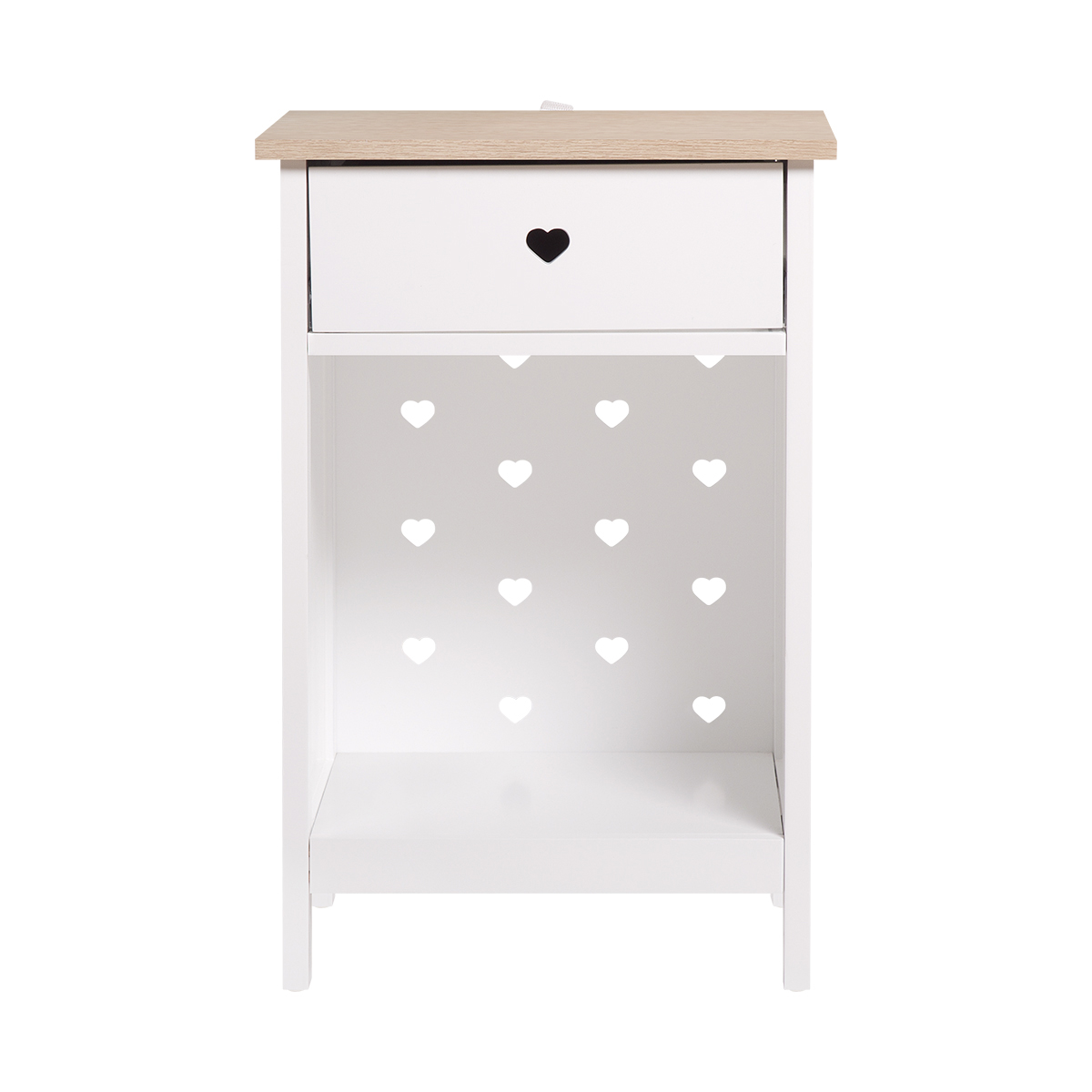 1 drawer nightstand with storage niche