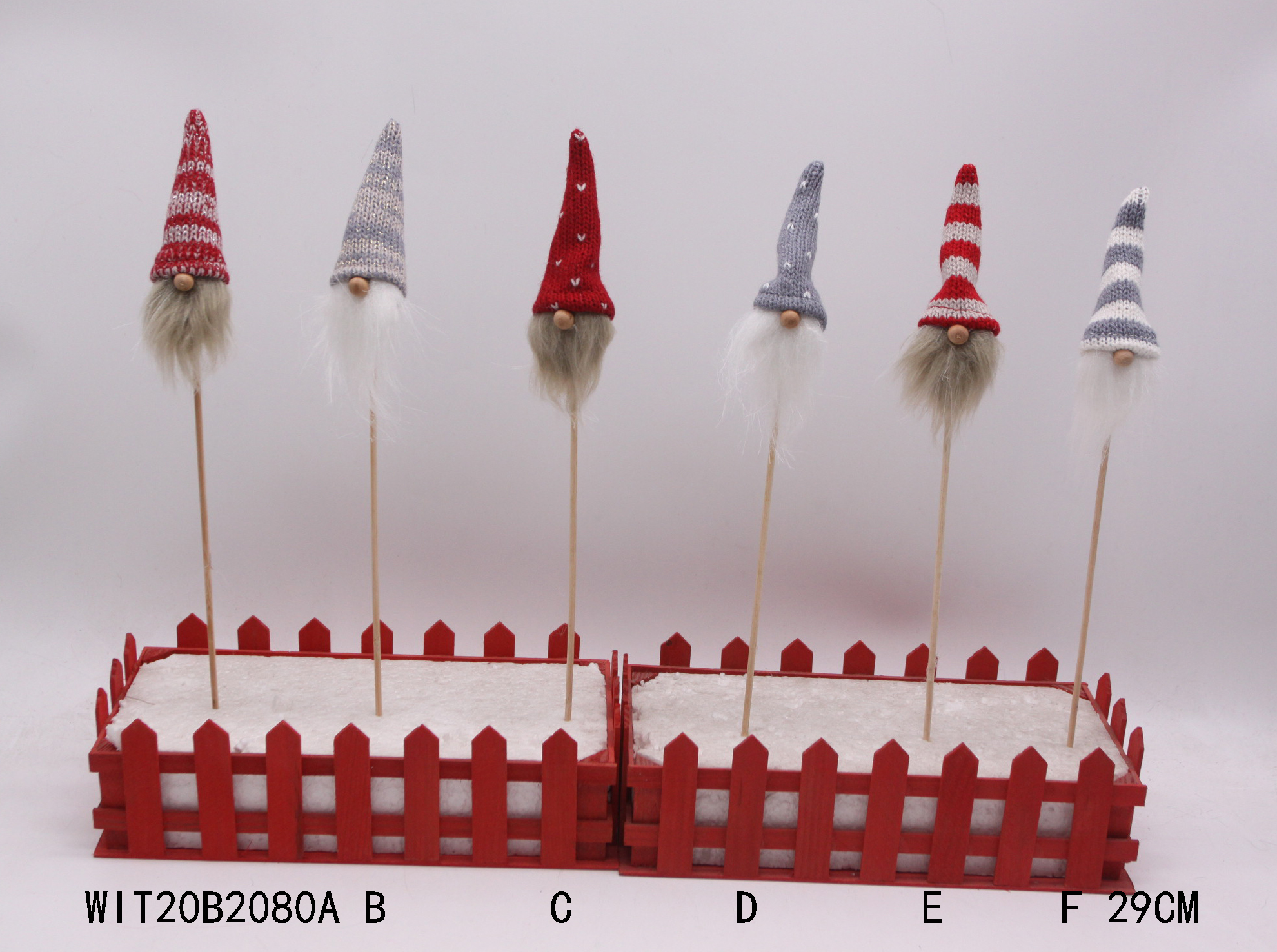 29cm Bamboo Stick Santa Dolls