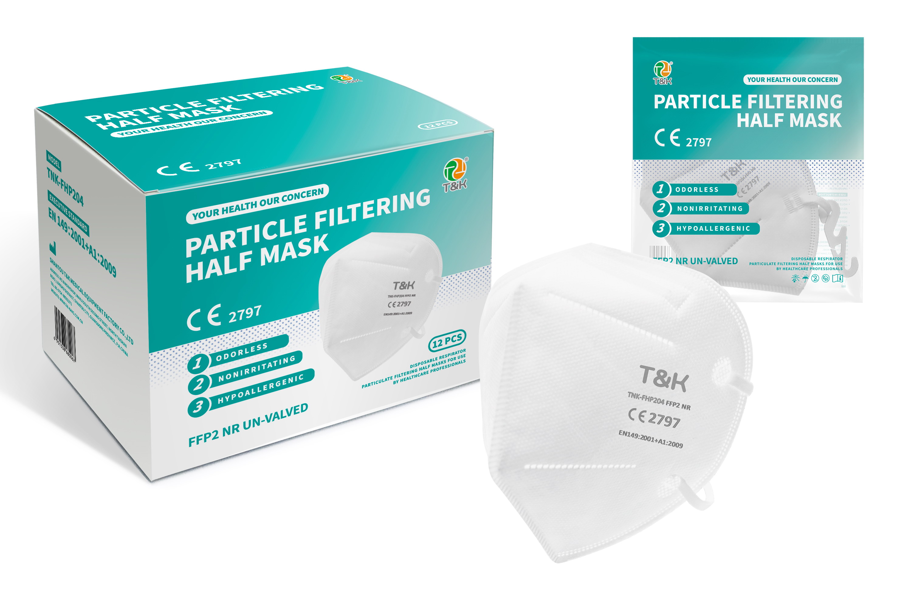 FFP2 Partical Filtering Half Mask (EN149:2001+A1:2009)