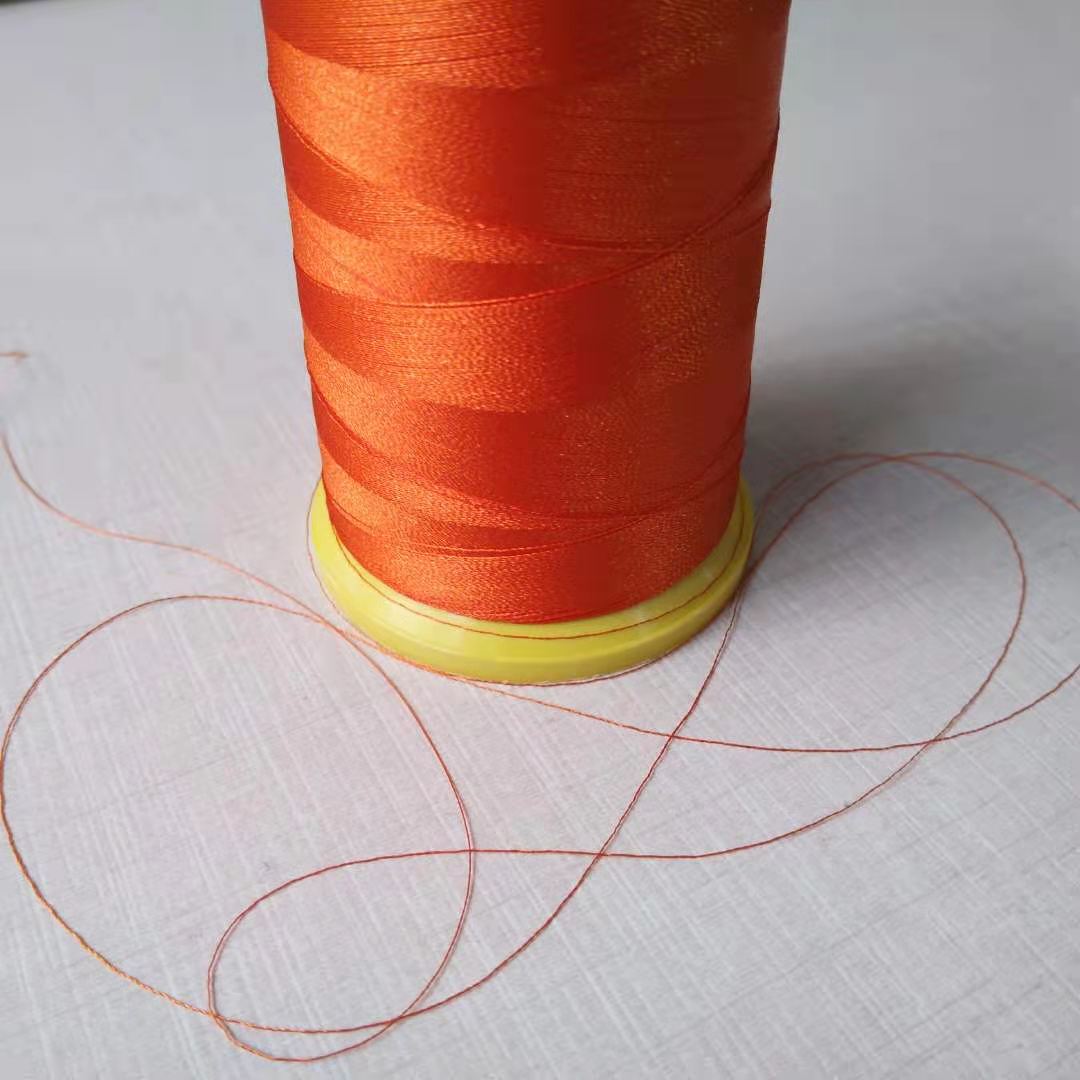 100% polyester filament dyed embroidery thread in cone 120D/2