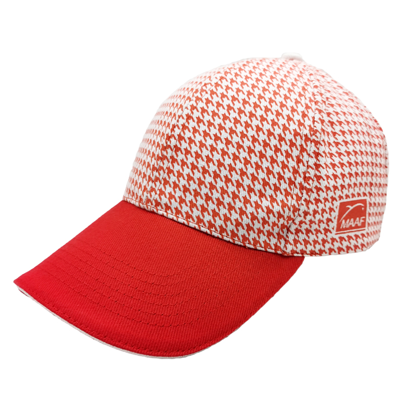 6 panel full printing baseball cap with sandwich