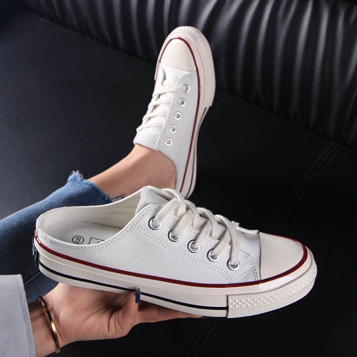 Summer Slippers semi - canvas shoes for women