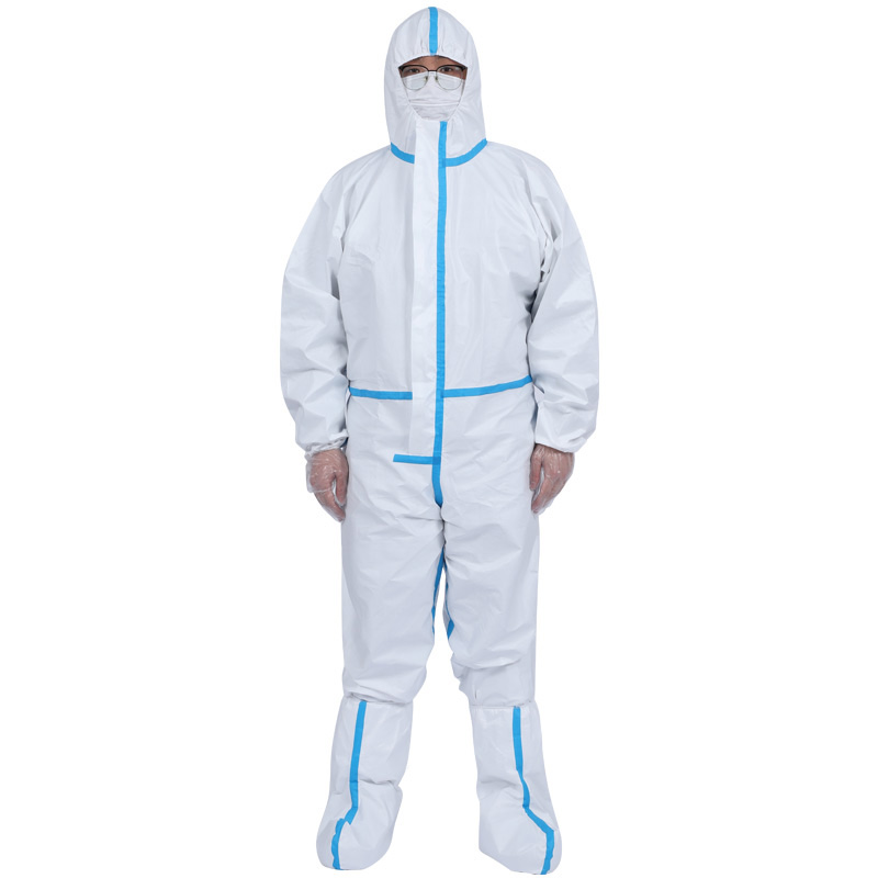 Disposable Protective Coveralls with Elastic Wrists