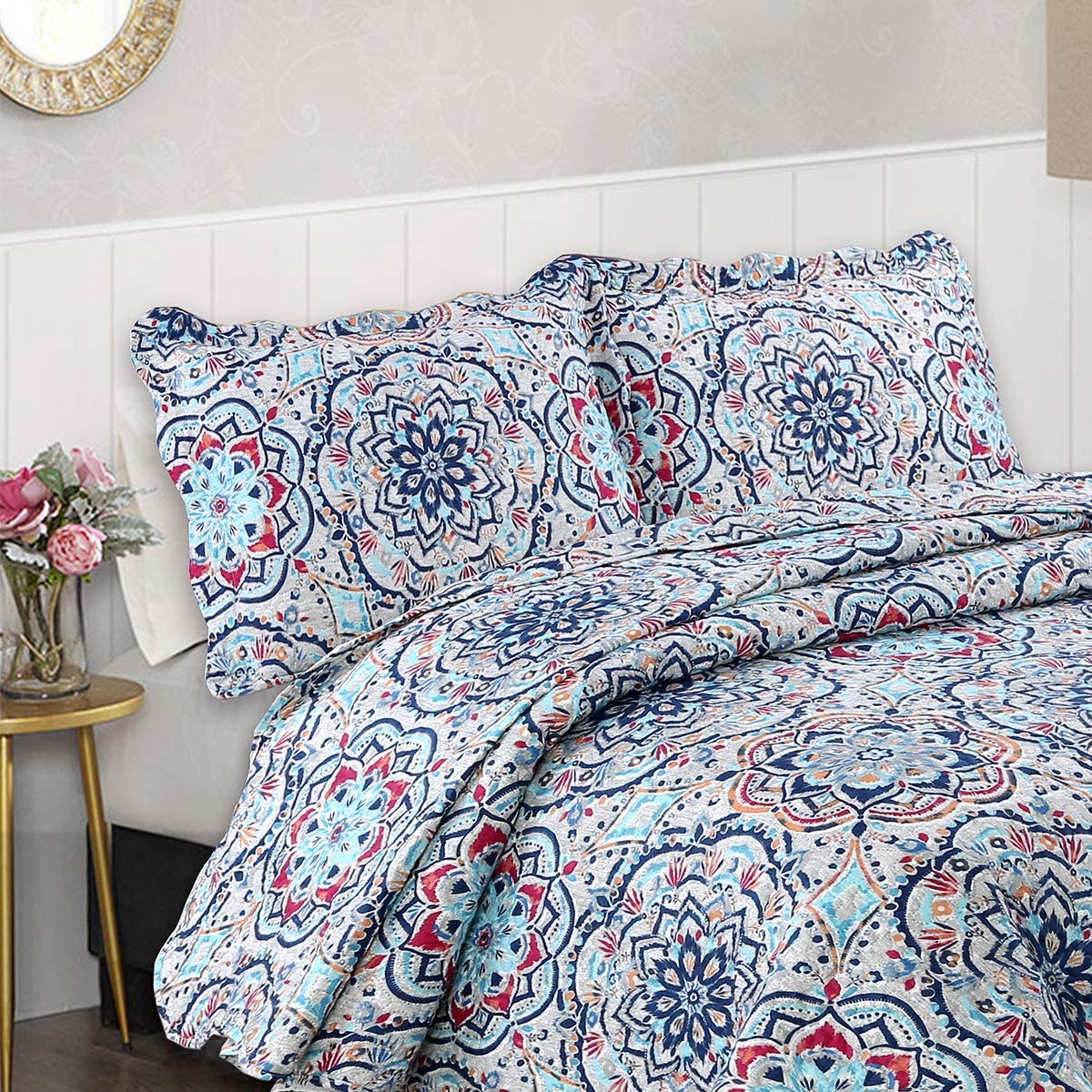 Printed Pinsonic quilt set