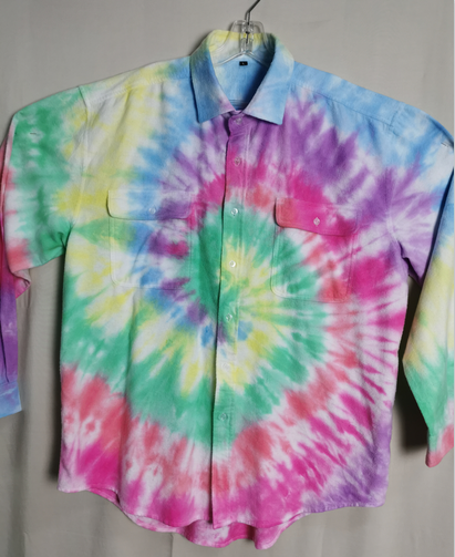 men's shirt with tie dye