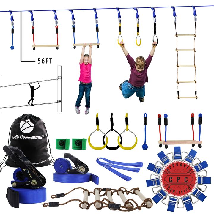 ninja slackline obstacle course for kids