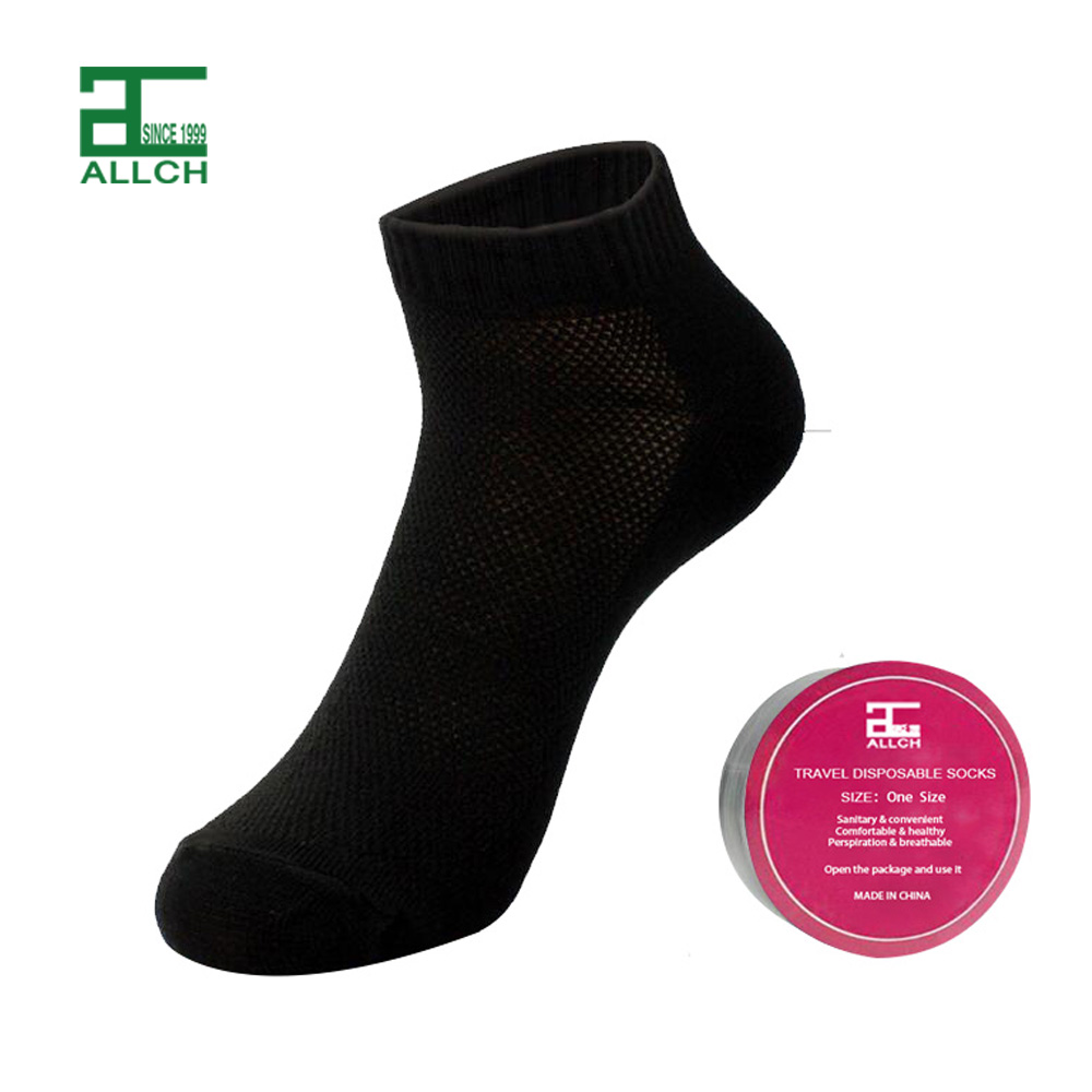T-39 Solid Color Cotton Mesh SPA Compression Small Packaging Magic Travel disposable socks