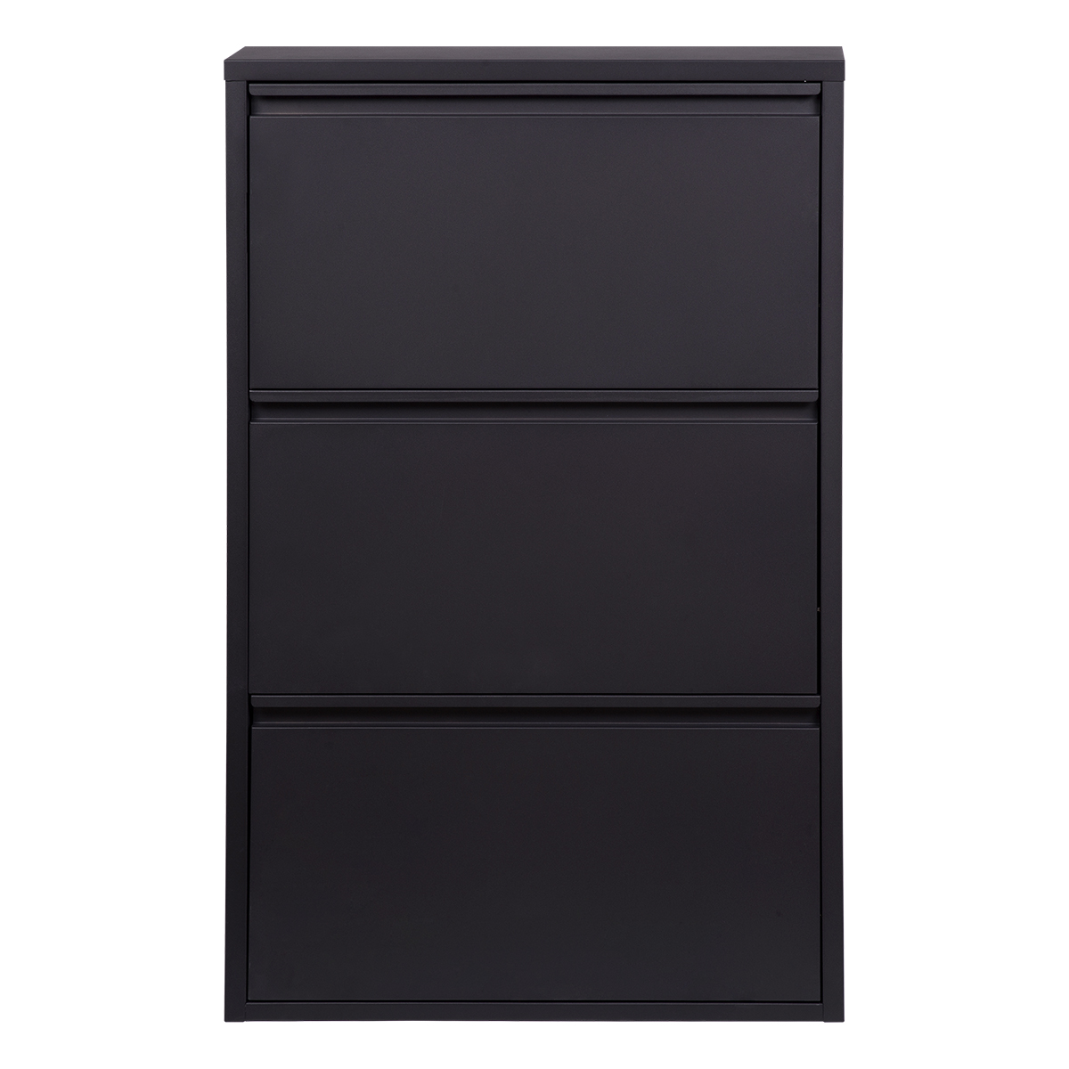 Shoe rack in metal 3 doors