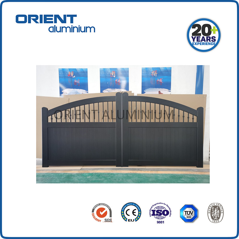 Home use privacy aluminium gate with RAL7016