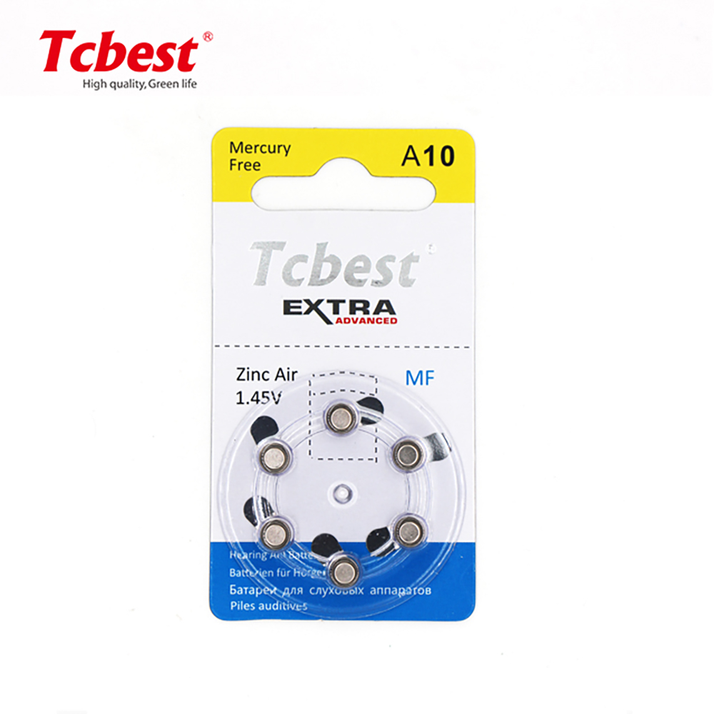 High Quality Zinc Air Battery Button Cell Battery a10 a13 a675 A312 1.45V Hearing Aid Battery 85mAh Zinc Air Coin Mercury Free
