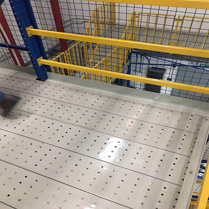 Shelving supported Mezzanine floor