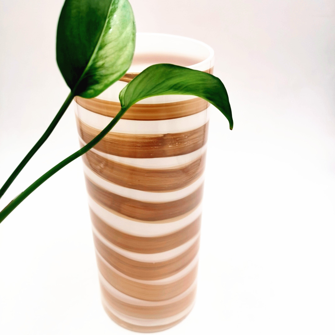 Custom Hand Painted Colored Glass Vase For Home Deocration