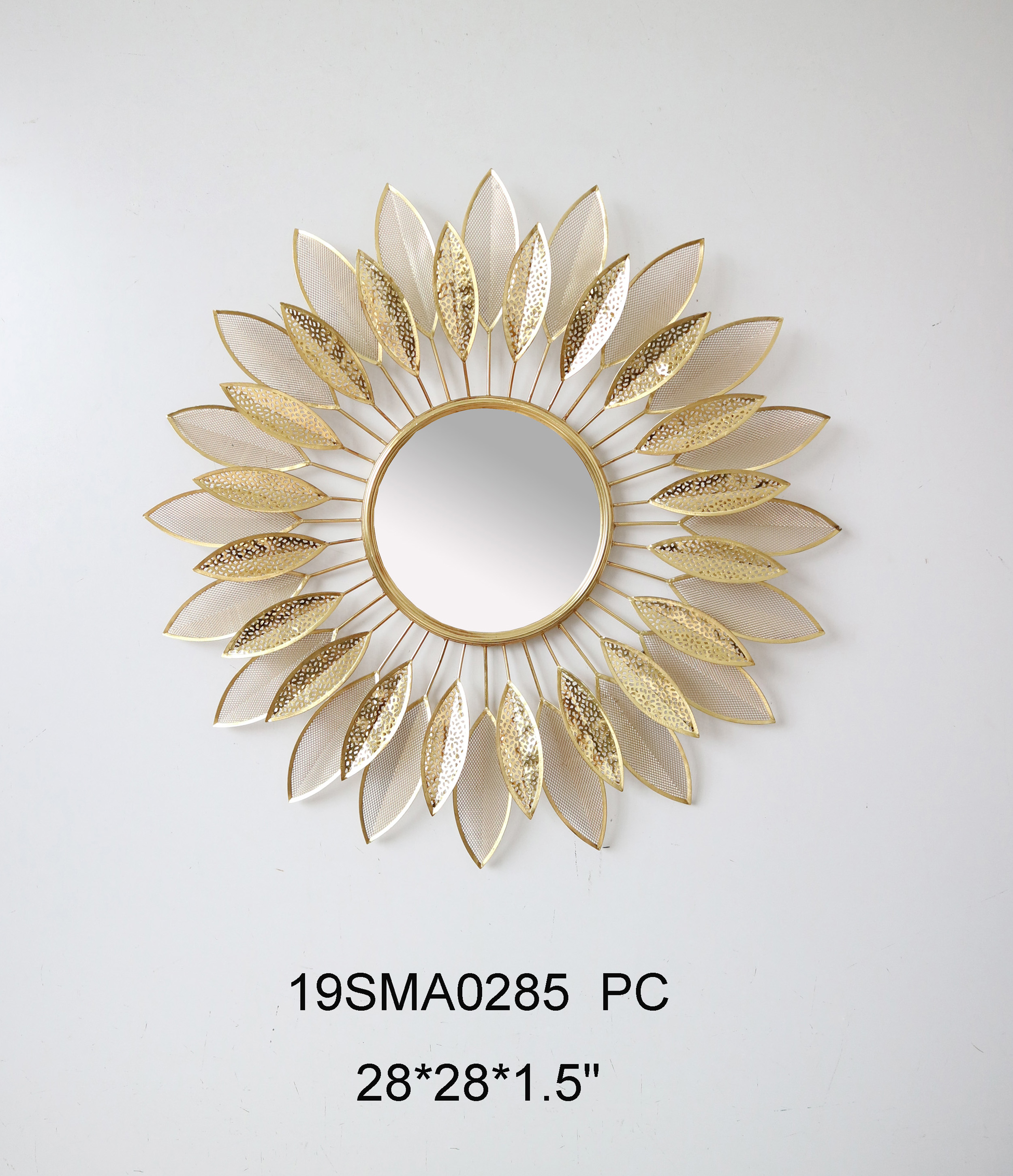 metal wall mirror gold wall art