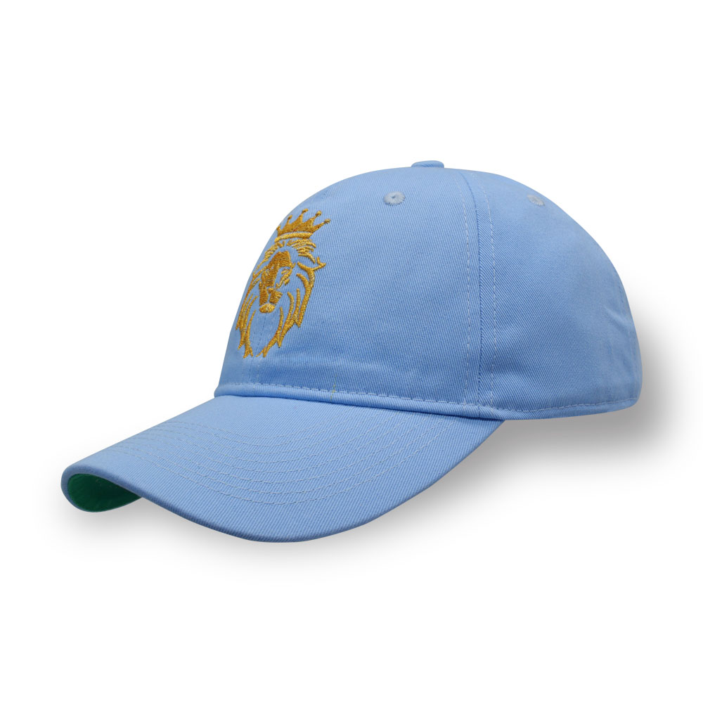 6 panel metallic thread embroidery washed cotton twill dad hat
