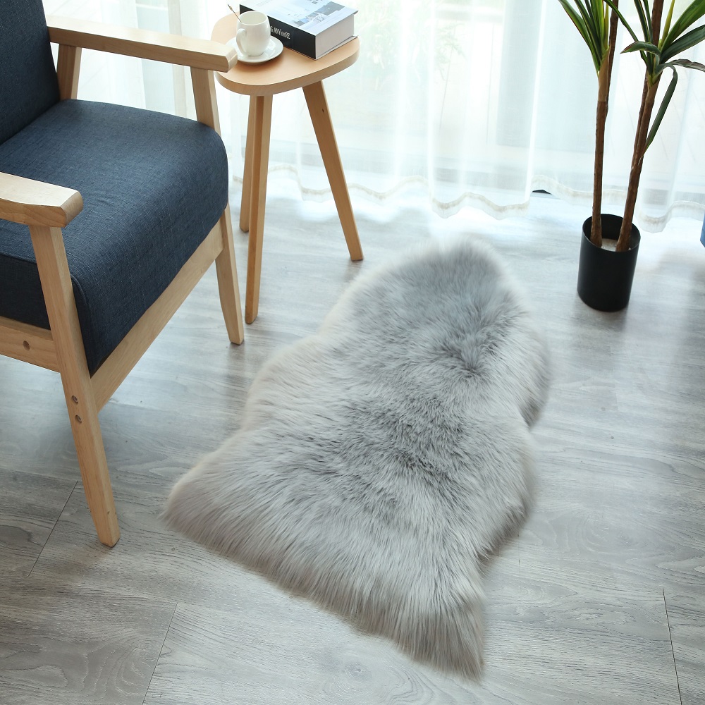 Hot Sales Animal shape sheepskin faux fur Rug carpet Shaggy Long hair faux fur floor Area Rug Mat