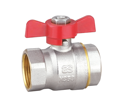 ACS Brass Ball Valve with butterfly handle, FF thread