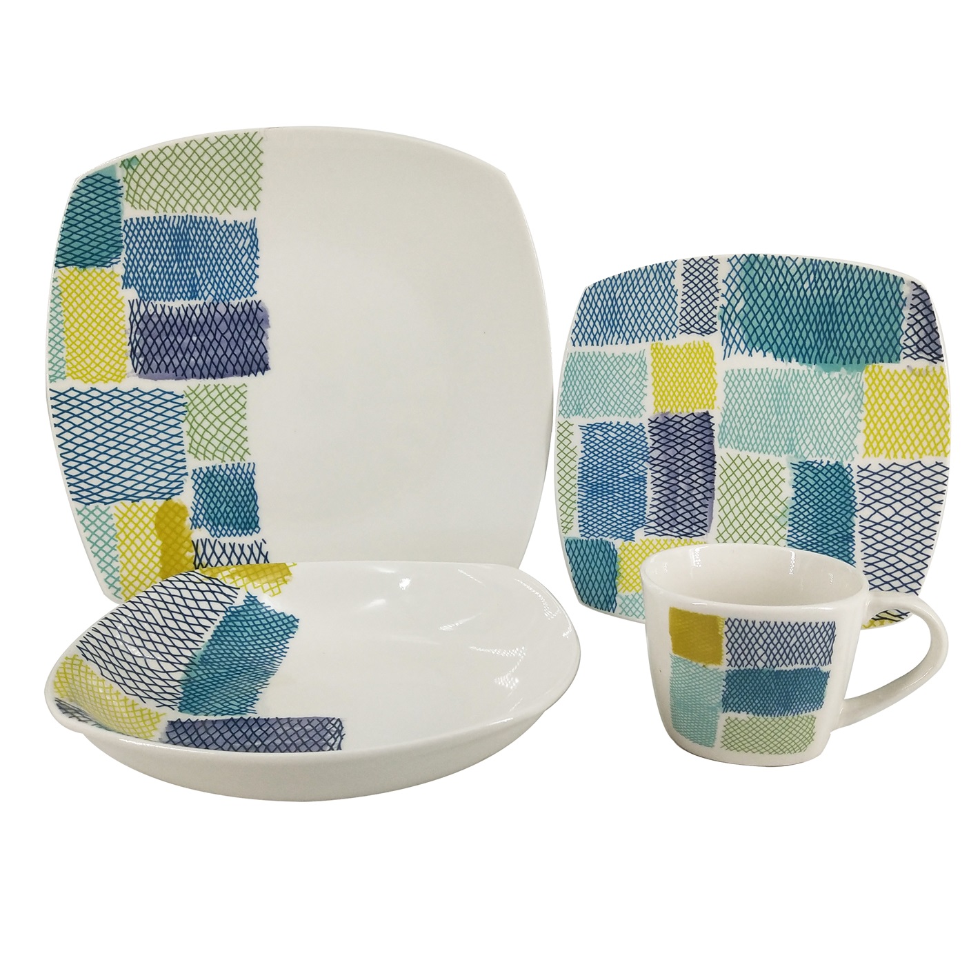 new design 30pc porcelain with decal dinnerware set