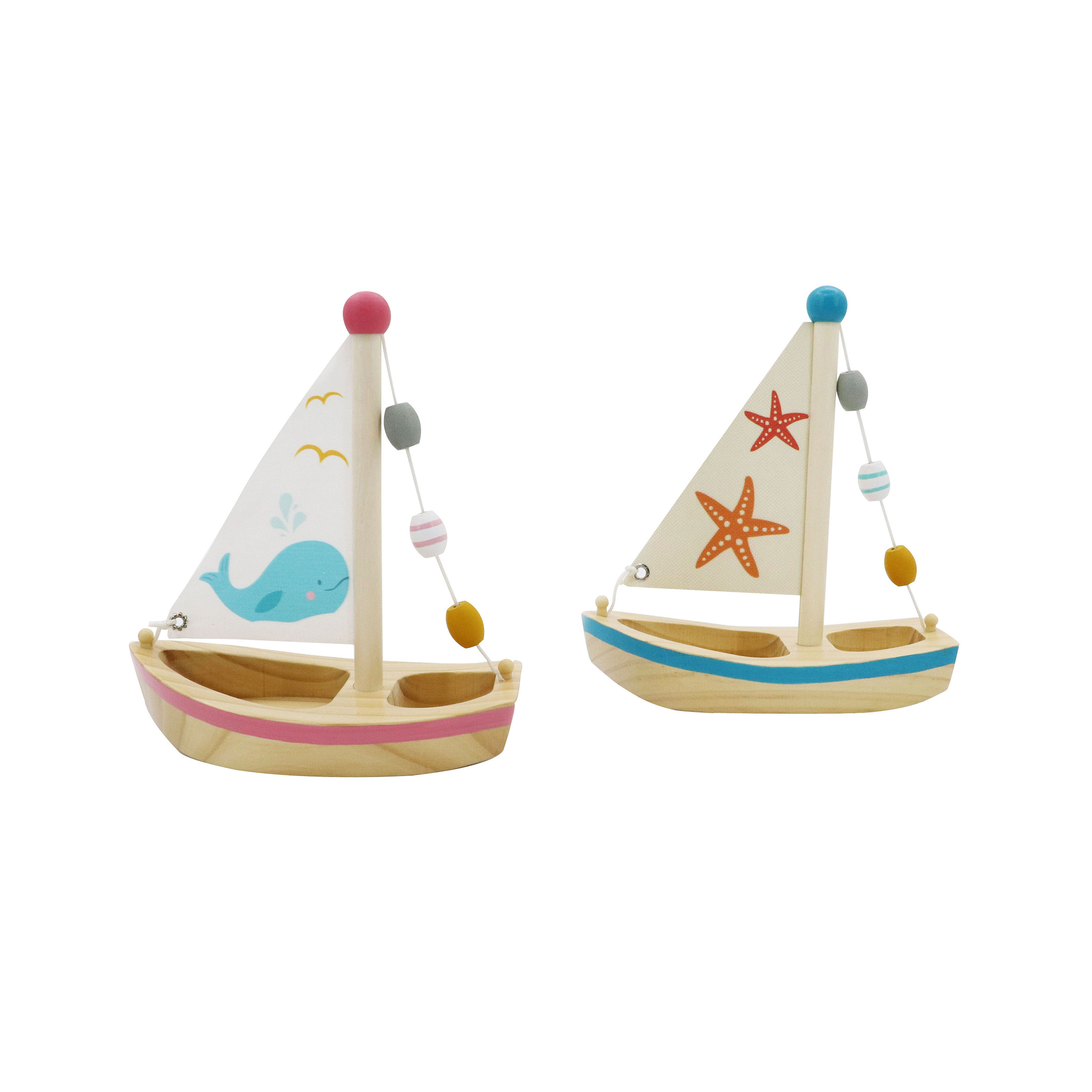 Toy boat wooden water sailboat beach toys gifts for kids toddlers boys children