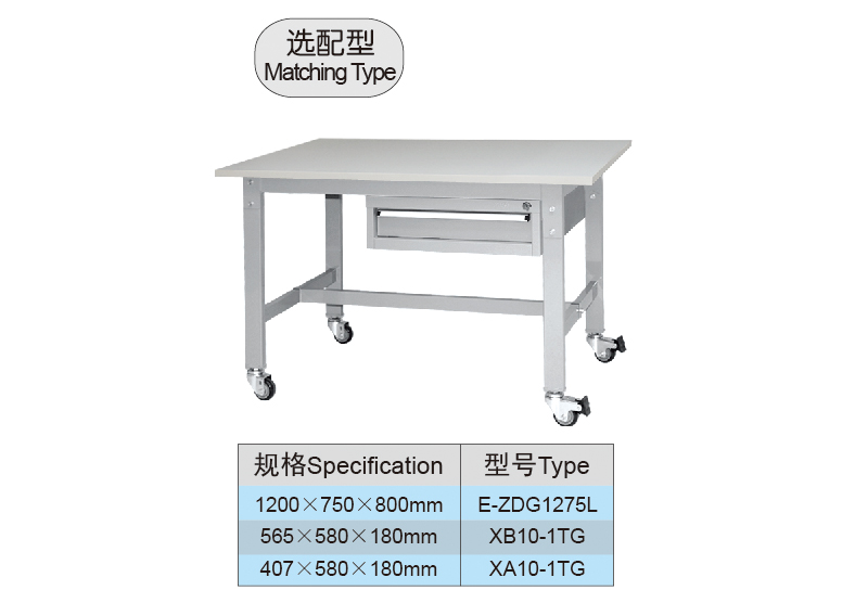 1200mm Moveable Complete Industrial Workstation & Cabinet Combo