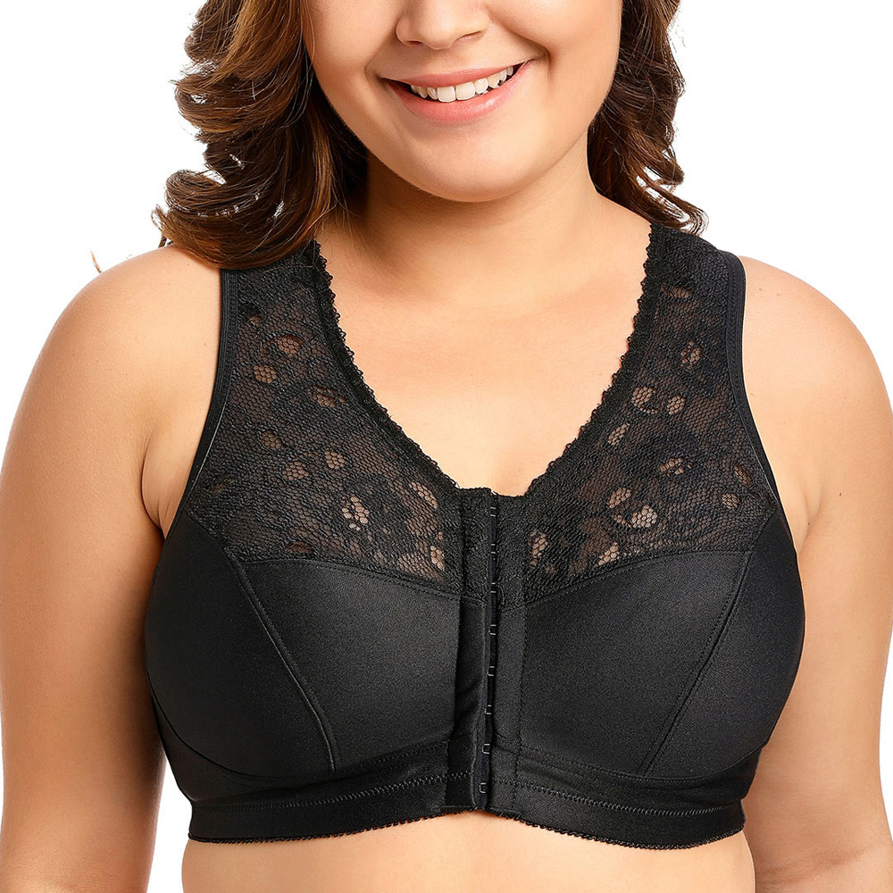 Plus Size Front Closure Wire Free Bra