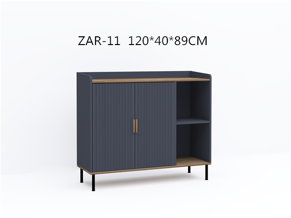 Cabient with doors and two storage compartment