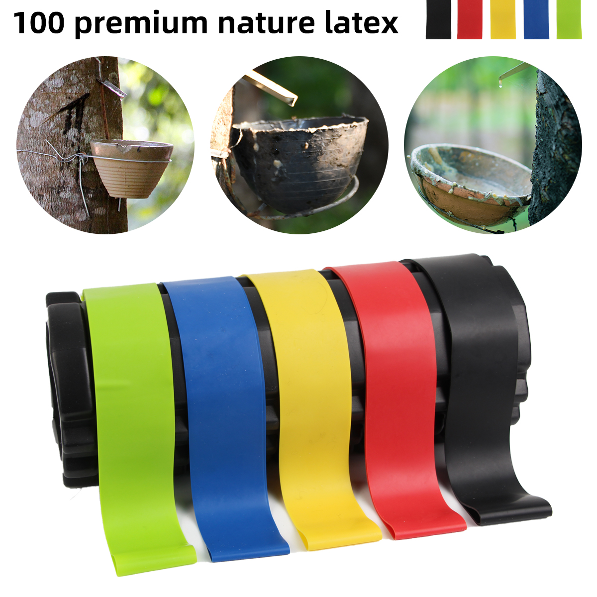 Latex fitness bands resistance