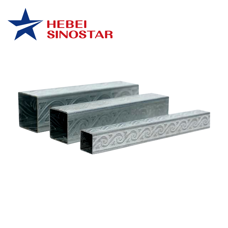Galvanized Embossed Square Steel Tube