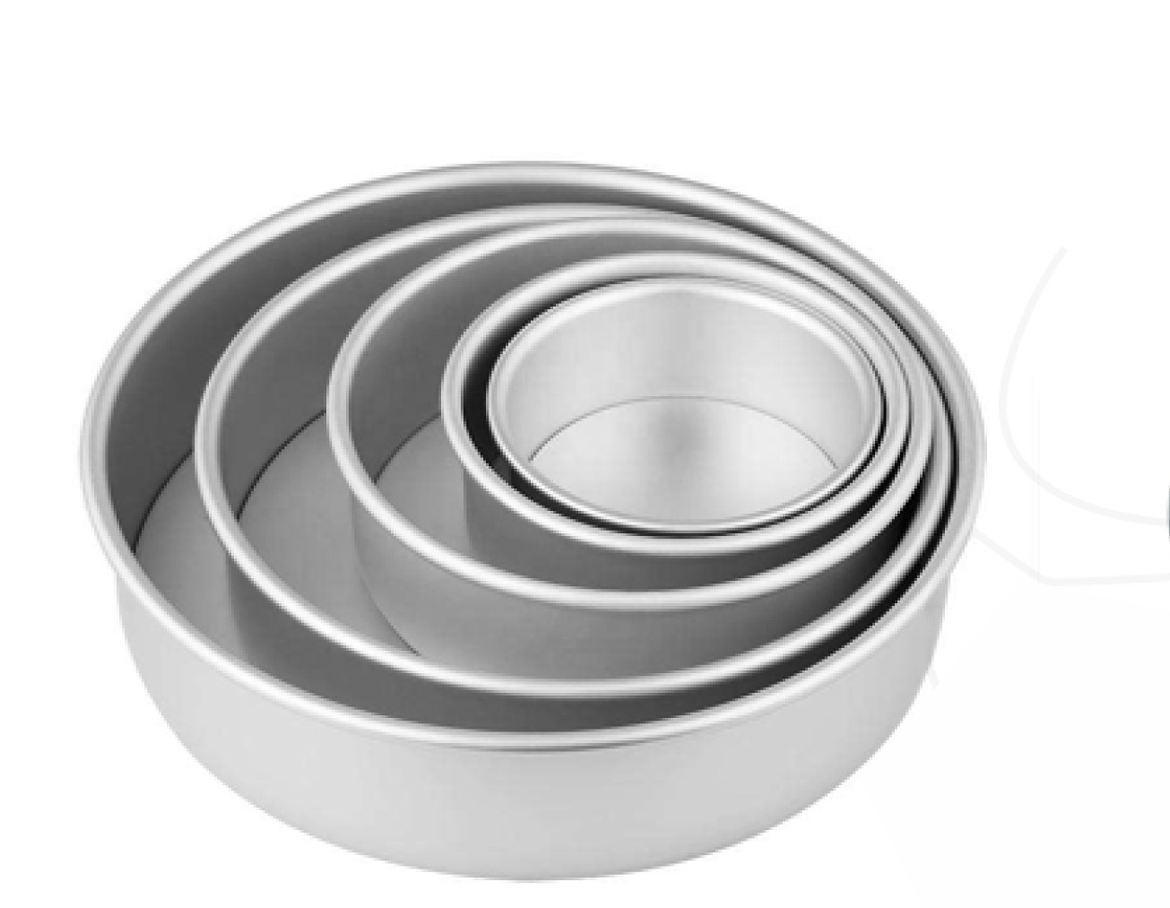 Differernt size round solid bottom aluminium cake mold