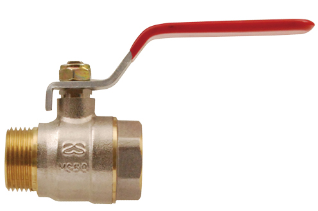 ACS Brass Ball Valve with steel handle, MF thread