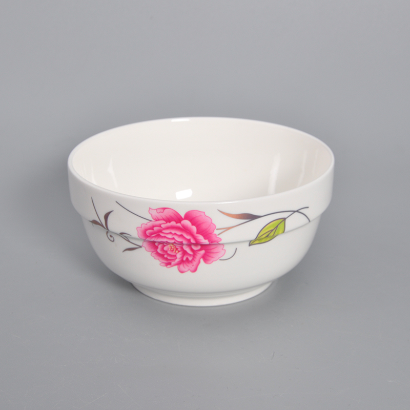 Gold rim custom printed ramen kitchen bowls ceramic bowls set