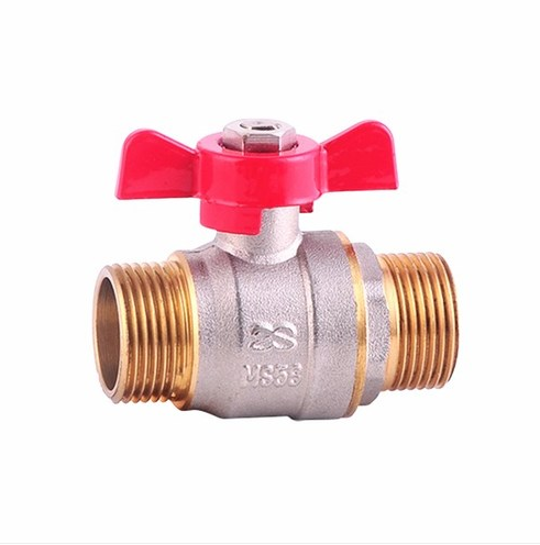 ACS Brass Ball Valve with butterfly handle, MM thread