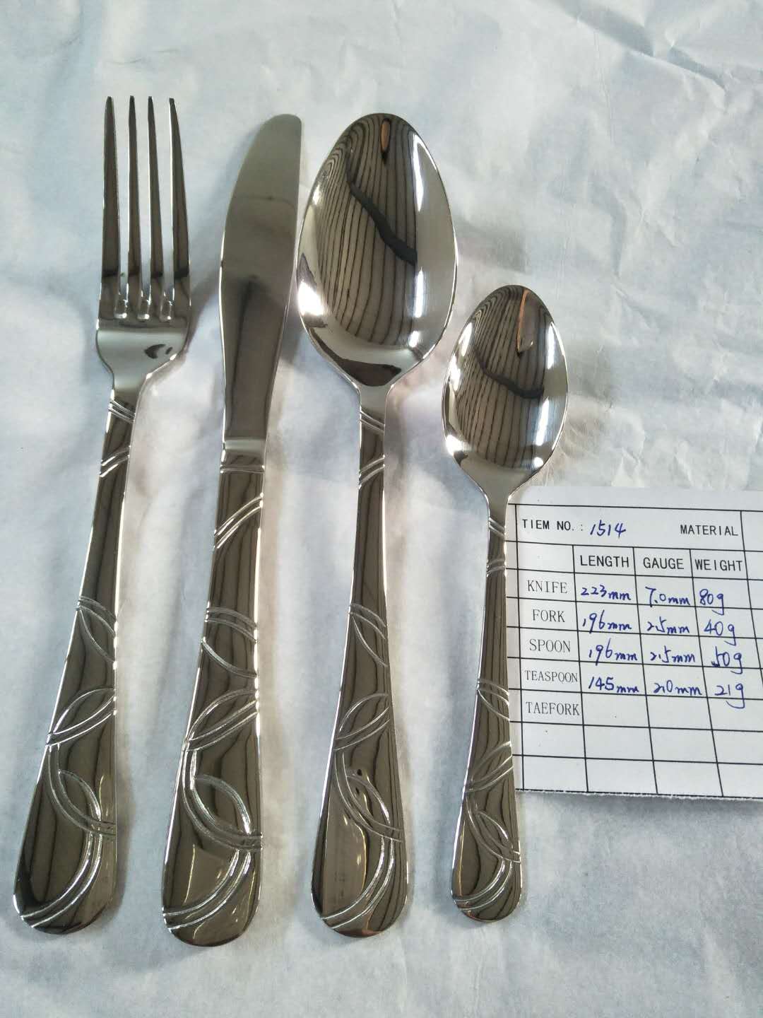 Knife/Fork/Spoon On Table