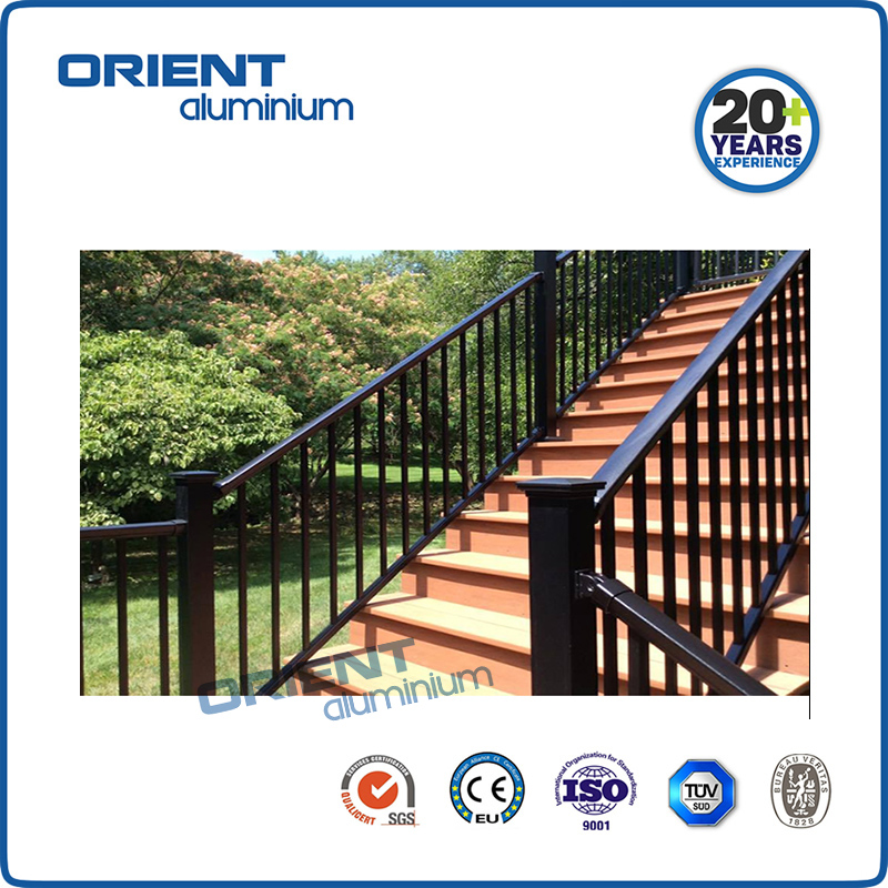 Aluminum Stair Handrai,l Outdoor Balcony Aluminum Handrail for Steps