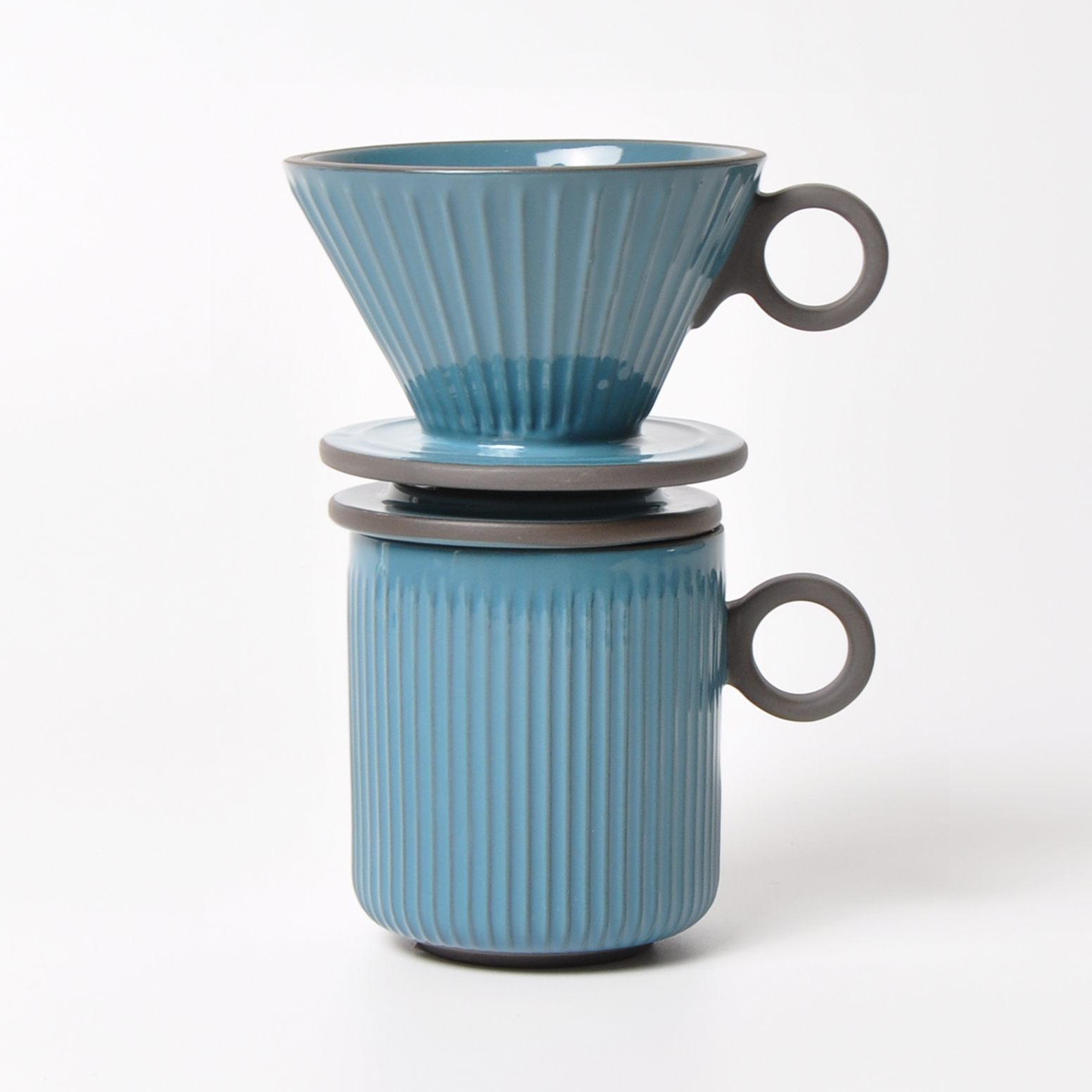 Mini ceramics colored clay coffee pot set