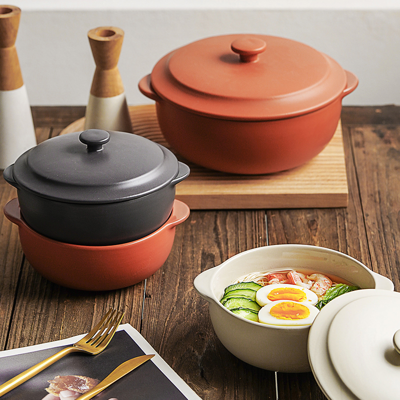 RAW clay color Round Casserole