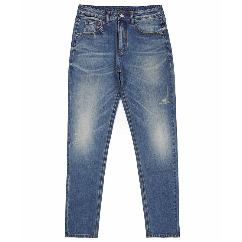 2024 new style Men denim jeans ripped bleach washed moustage and monkey wash customized G2330-Z