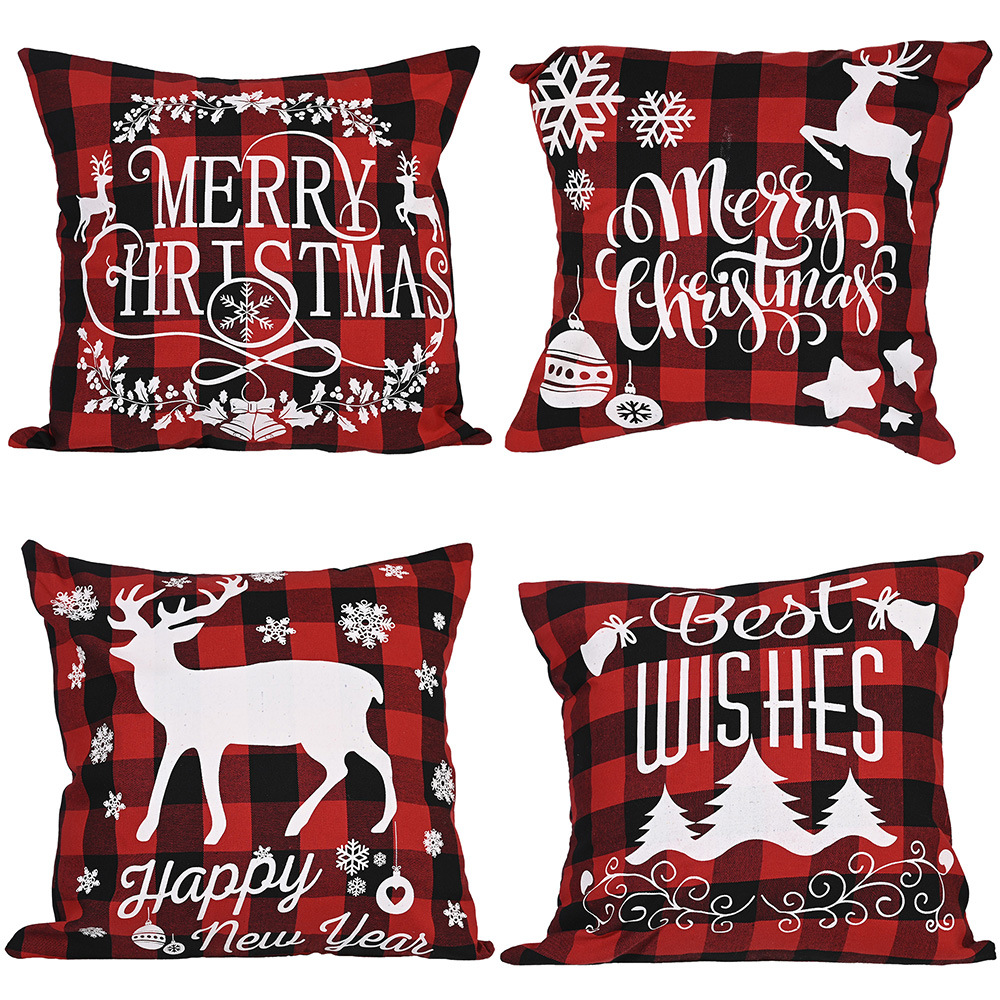 Christmas printed cushion cover