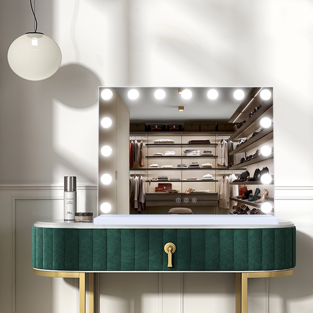 Fashion beauty large size makeup mirror 100x80 cm vanity mirror hollywood with lights