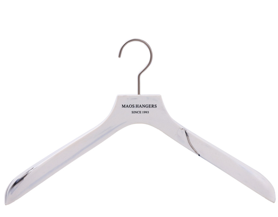 White marble plastic jacket hanger