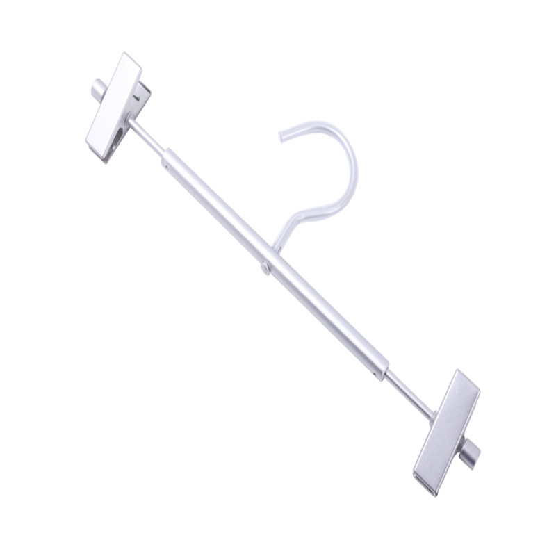 Aluminum tube pant hanger with clip