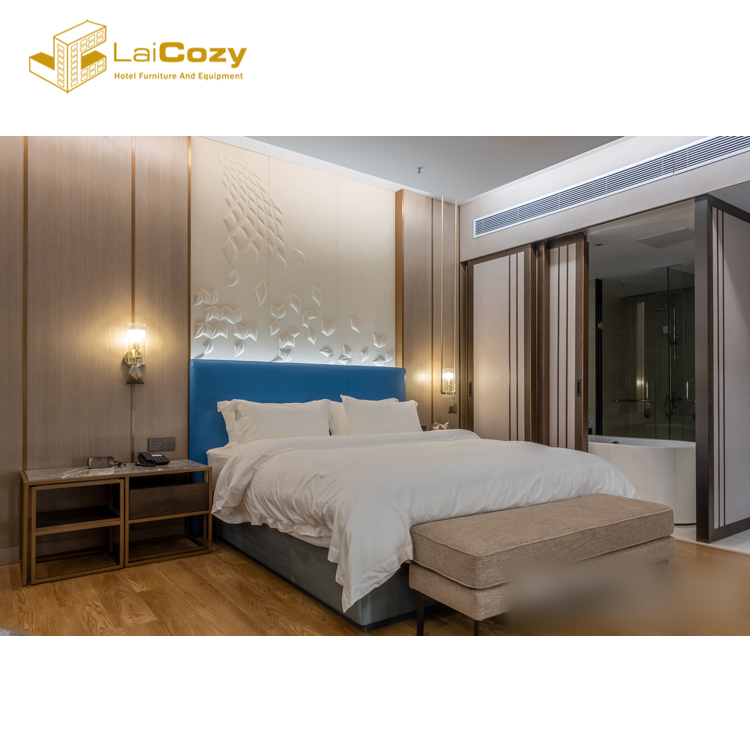 Hotel Project Resort Furniture Hotel Bed Room Wooden Hotel Bedroom Furniture Set