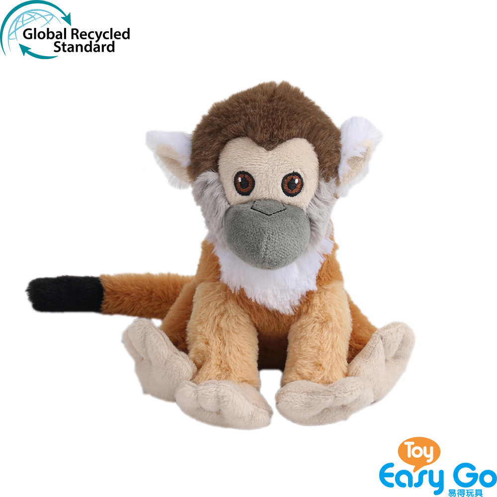 GRS ECO-friendly RPET 100% Recycled plush toy stuffed animals spider monkey made of plastic bottles