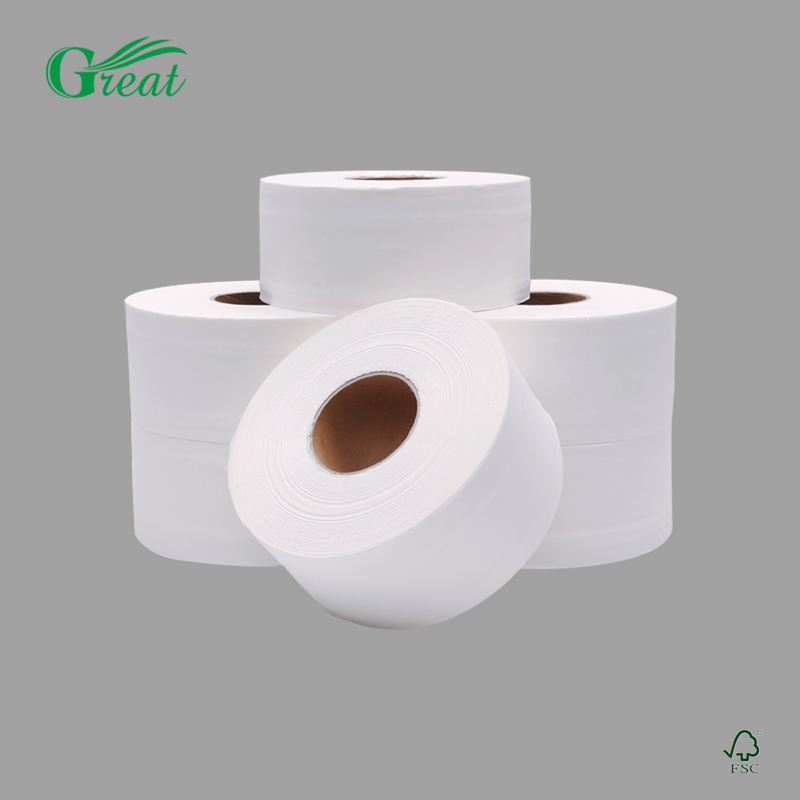 FSC Factory Direct Supply Water Soluble Recycled Pulp Jumbo Roll Toilet Tissue