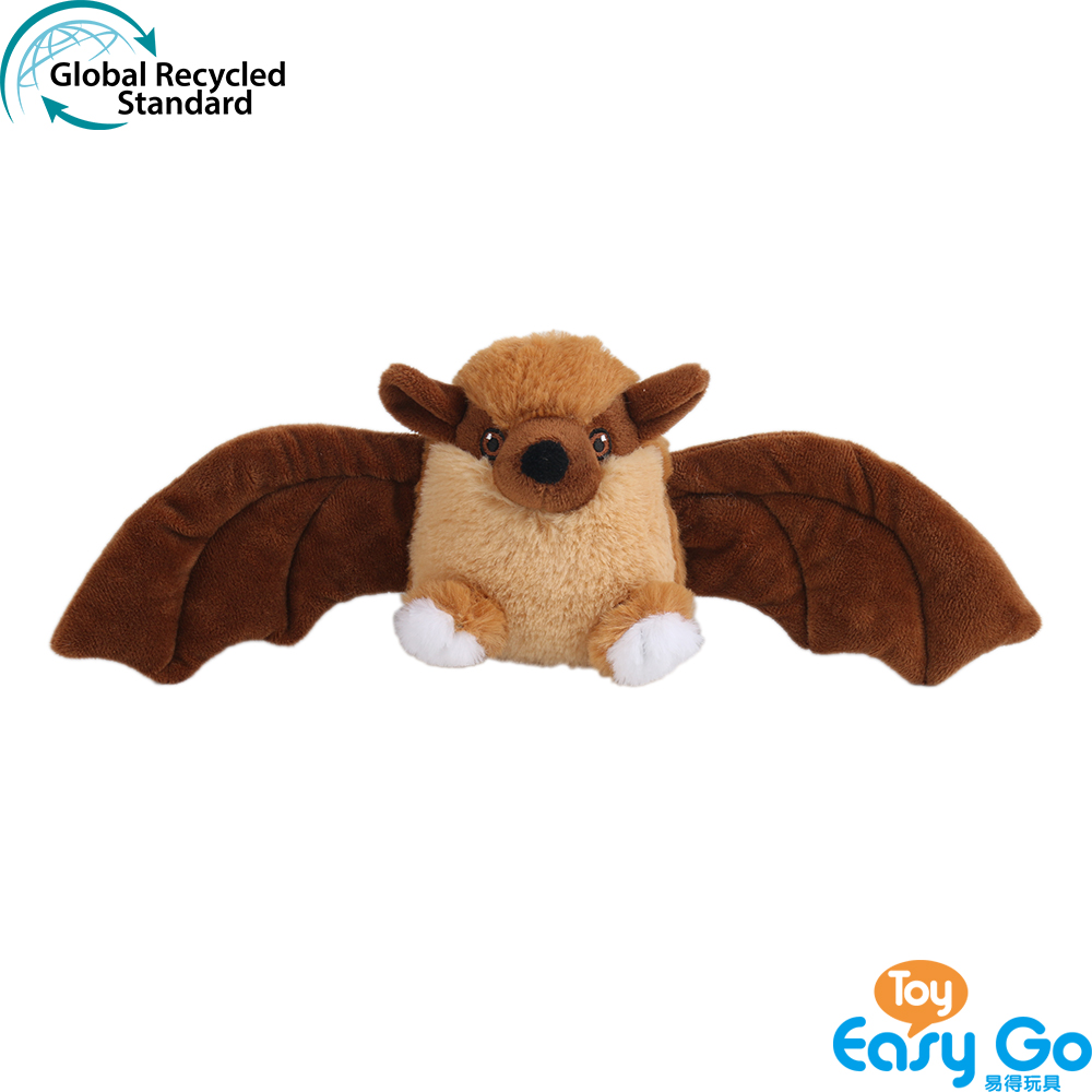 Recycled plush toy stuffed animals bat made of plastic bottles