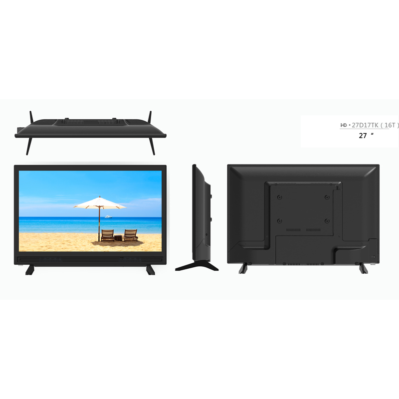 27 inch tempered glass narrow bezel LCD TV
