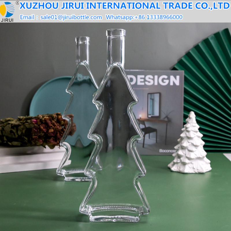 Tree shape glass transparent decoration aromatherapy bottle 500ml