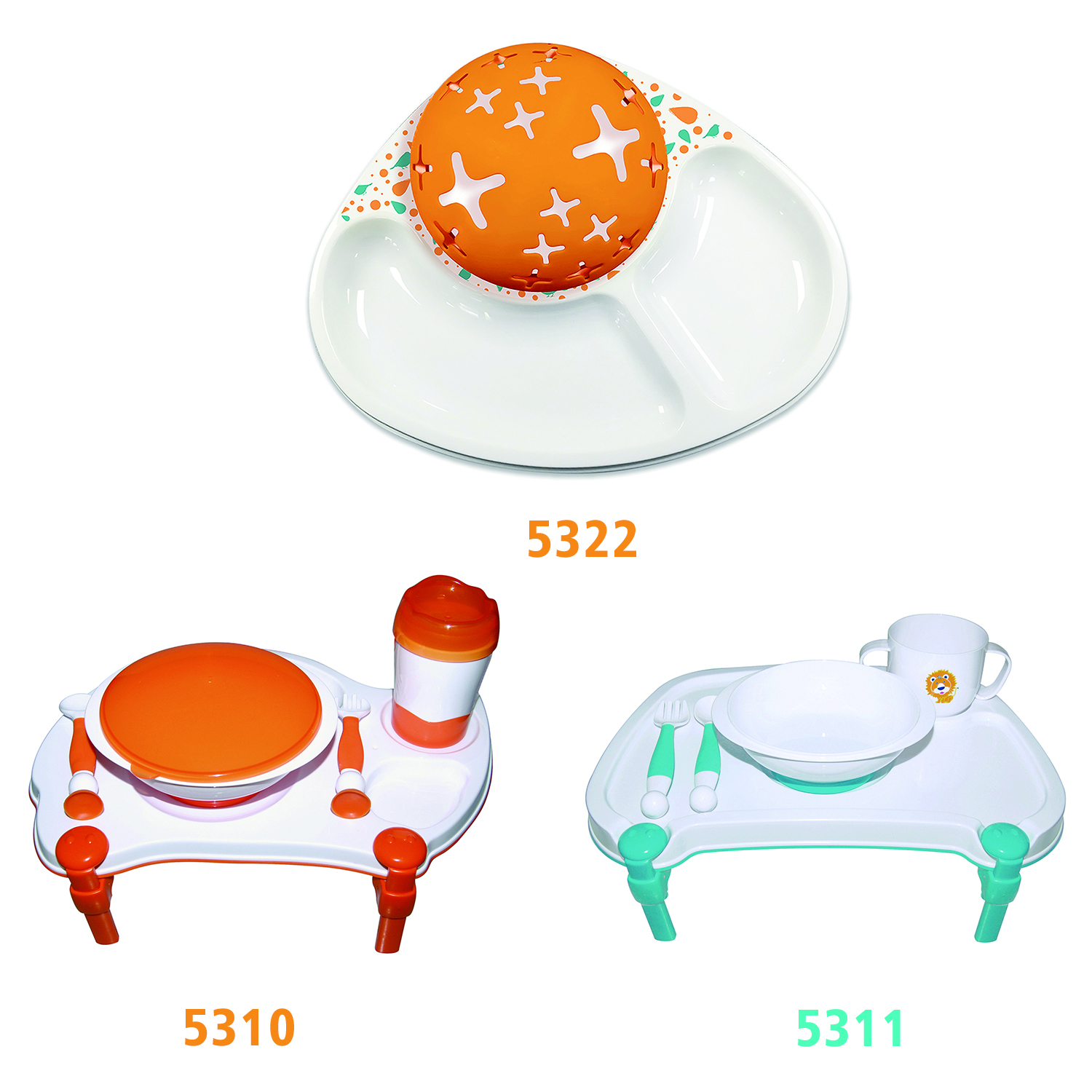 Baby feeding plate set